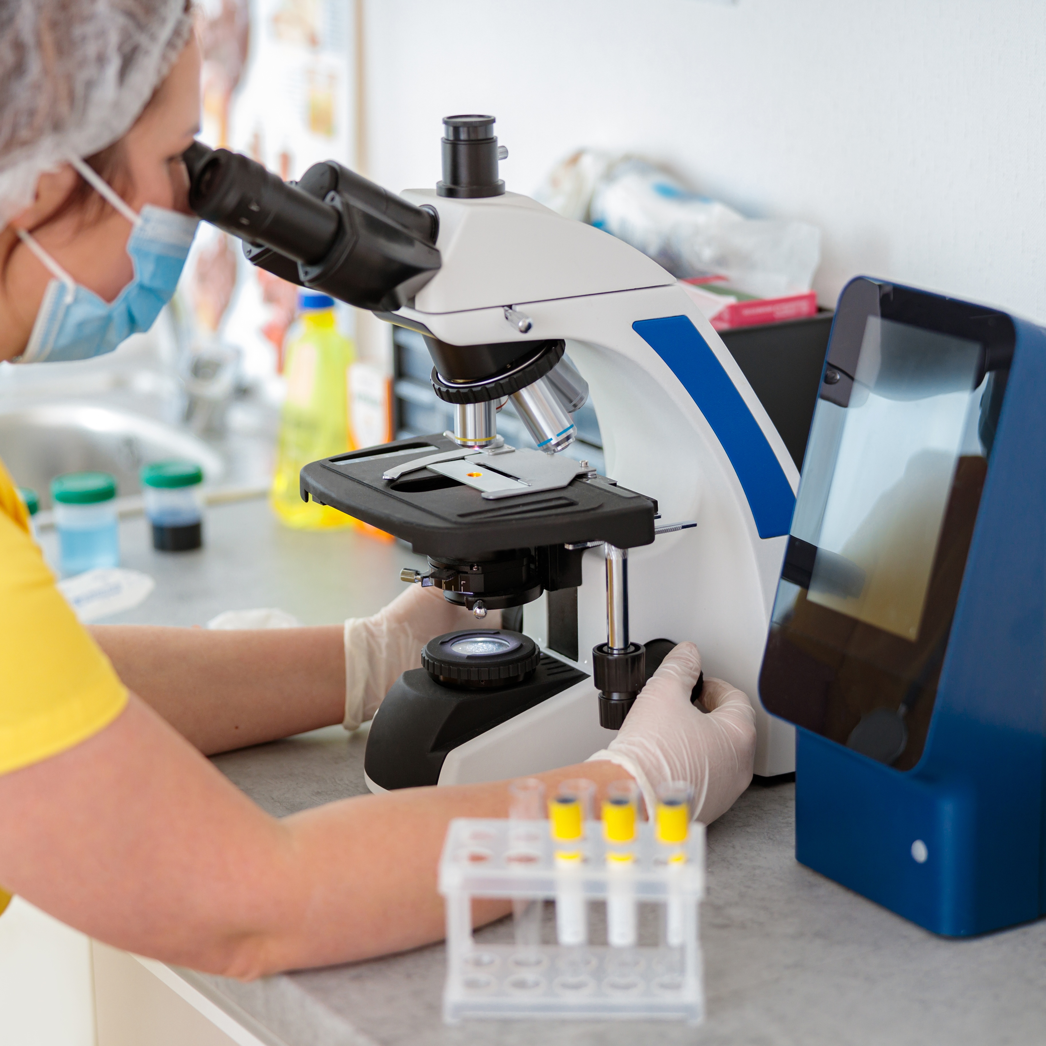 Diagnostics - staff running tests